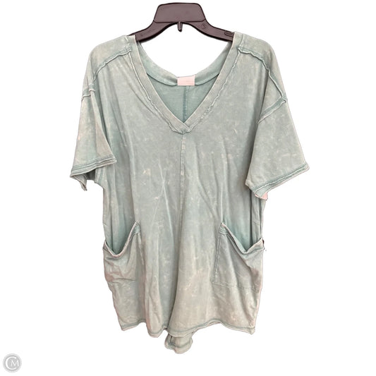 Top Short Sleeve By Cmc In Green, Size: L