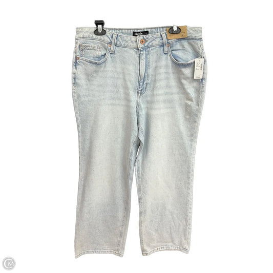 Jeans Straight By Edgely In Blue Denim, Size: 16