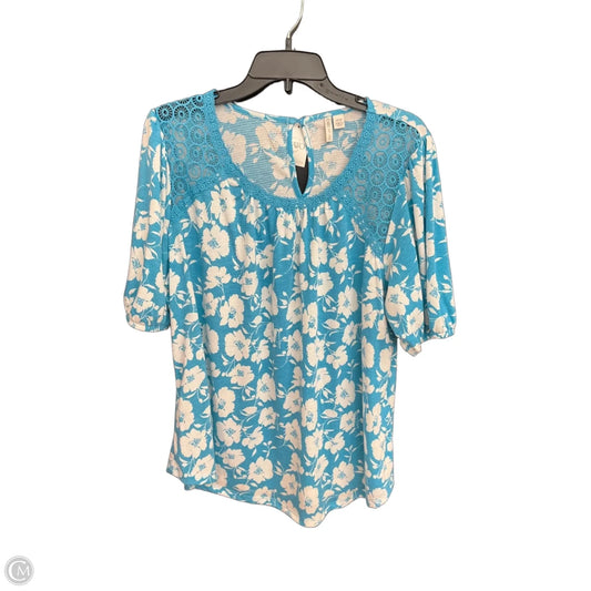 Top Short Sleeve By Cato In Blue, Size: Xl