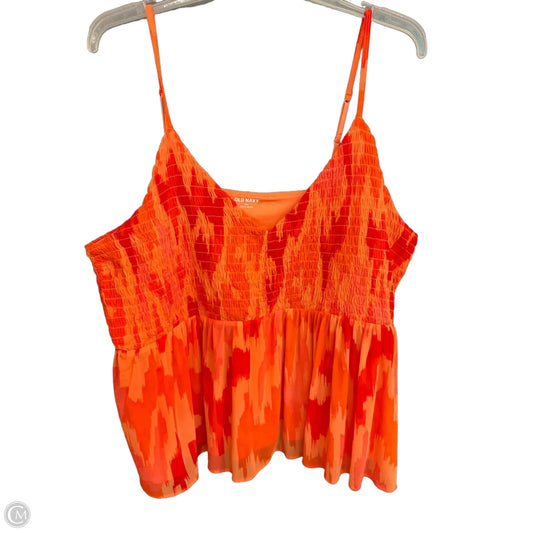 Top Sleeveless By Old Navy In Orange, Size: Xxl