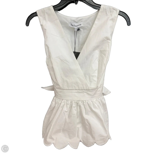 Top Sleeveless By En Saison In White, Size: M