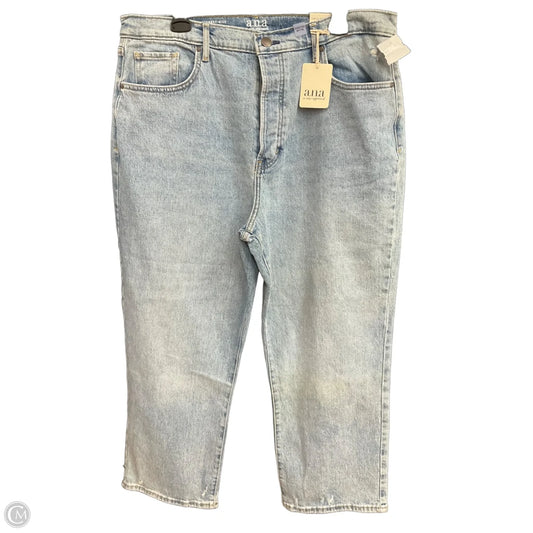 Jeans Straight By Ana In Blue Denim, Size: 16