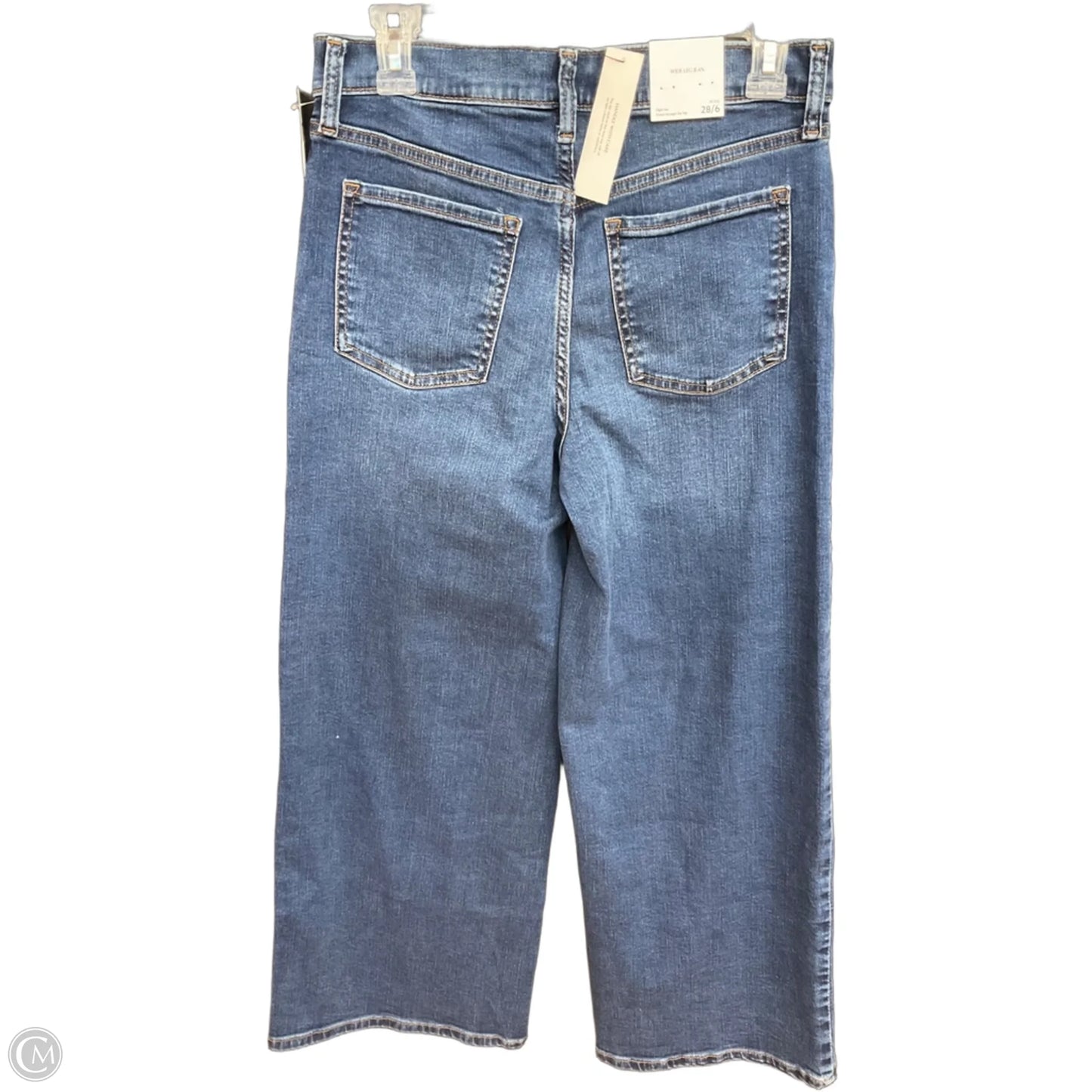 Jeans Wide Leg By Banana Republic In Blue Denim, Size: 6