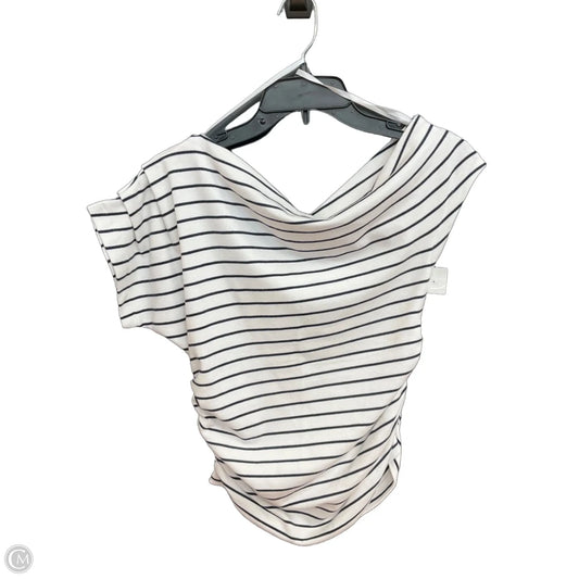Top Short Sleeve By Loft In Striped Pattern, Size: M