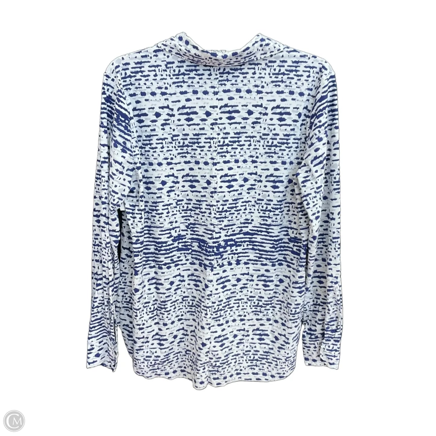 Blouse Long Sleeve By Lysse In Blue, Size: L