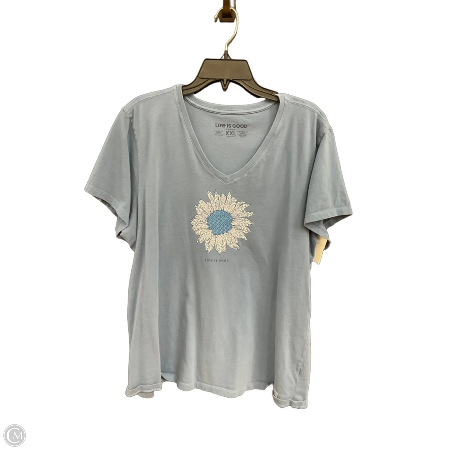 Top Short Sleeve By Life Is Good In Blue, Size: Xxl