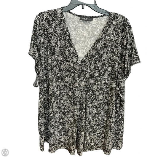 Top Short Sleeve By Lane Bryant In Black & White, Size: 4x