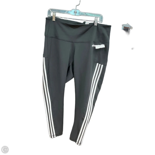 Athletic Leggings By Adidas In Black, Size: 2x