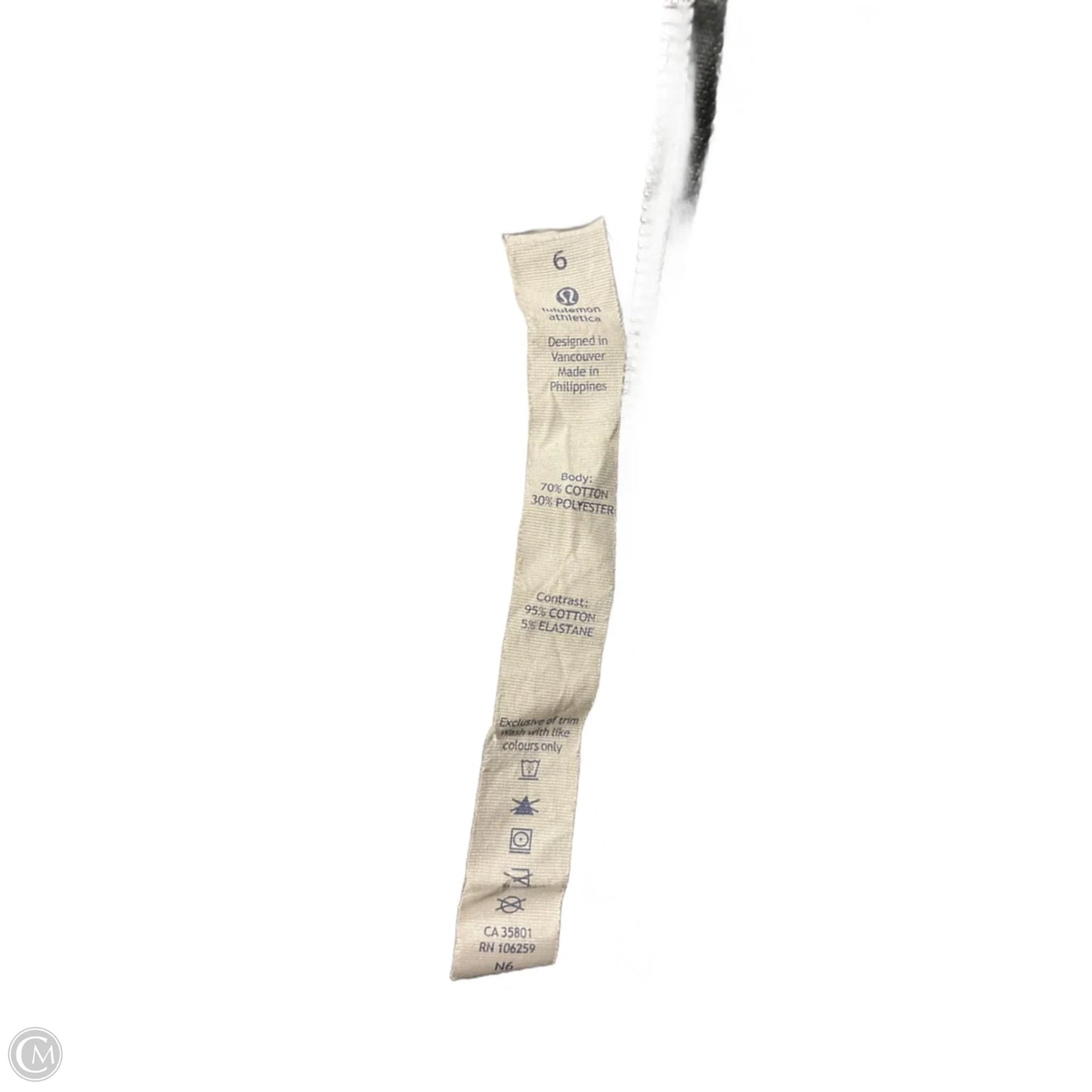 Athletic Jacket By Lululemon In Black & White, Size: S