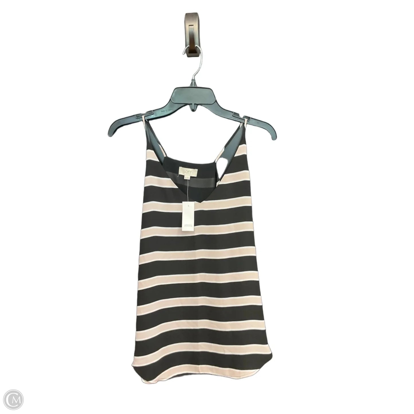 Top Sleeveless By Loft In Striped Pattern, Size: M