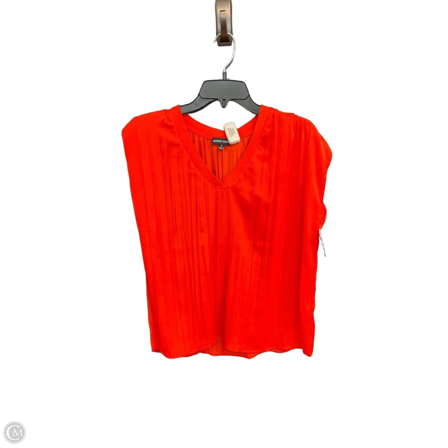 Top Short Sleeve By Modern Works In Orange, Size: S