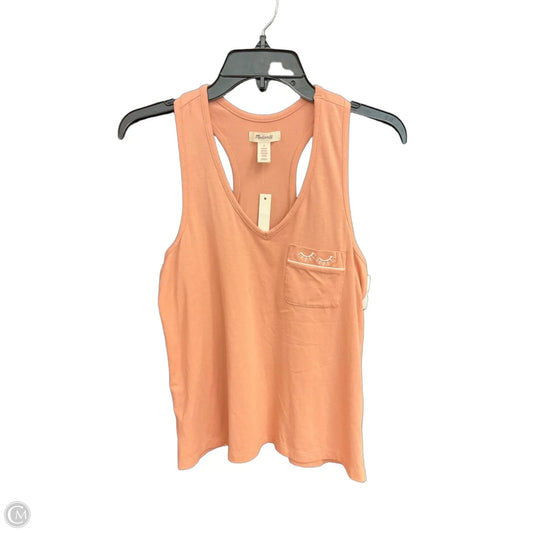 Top Sleeveless By Madewell In Peach, Size: S