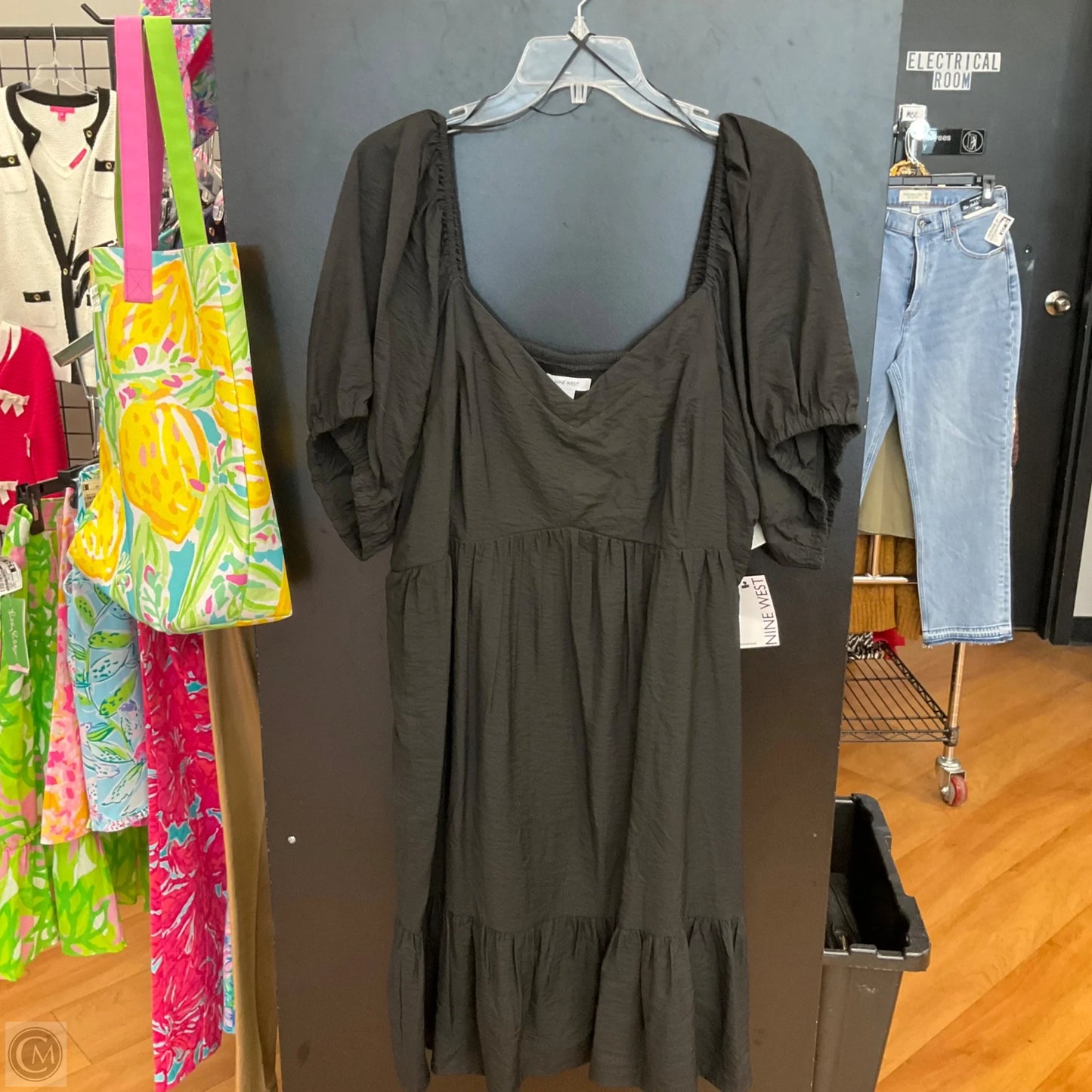 Dress Casual Midi By Nine West In Black, Size: 3x