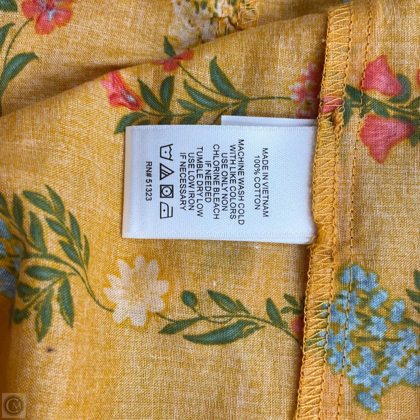 Top Sleeveless By Cece In Yellow, Size: M