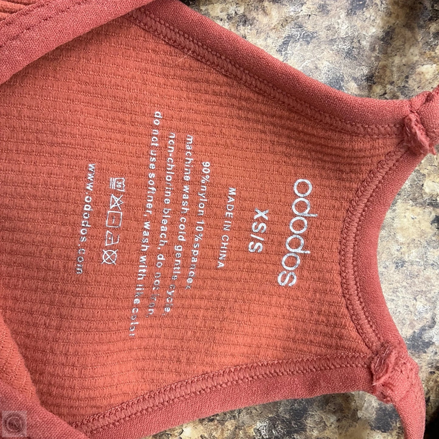 Athletic Bra By Ododos In Orange, Size: Xs