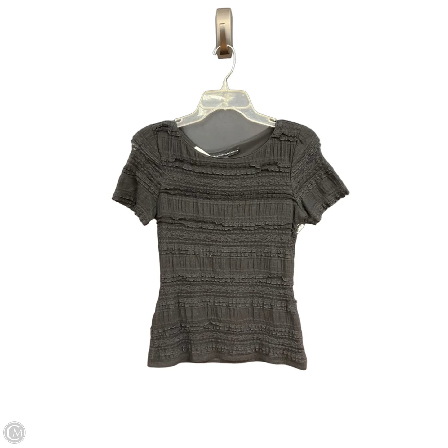 Top Short Sleeve By White House Black Market In Black, Size: Xs