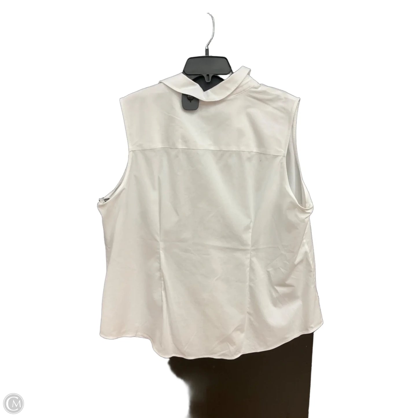 Top Sleeveless By Talbots In White, Size: 20