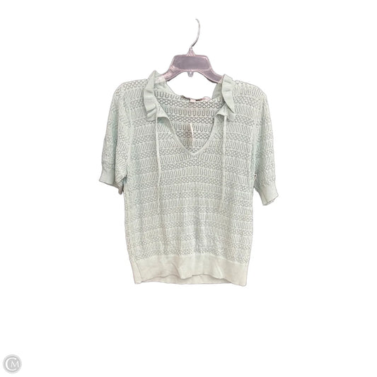 Top Short Sleeve By Loft In Green, Size: L