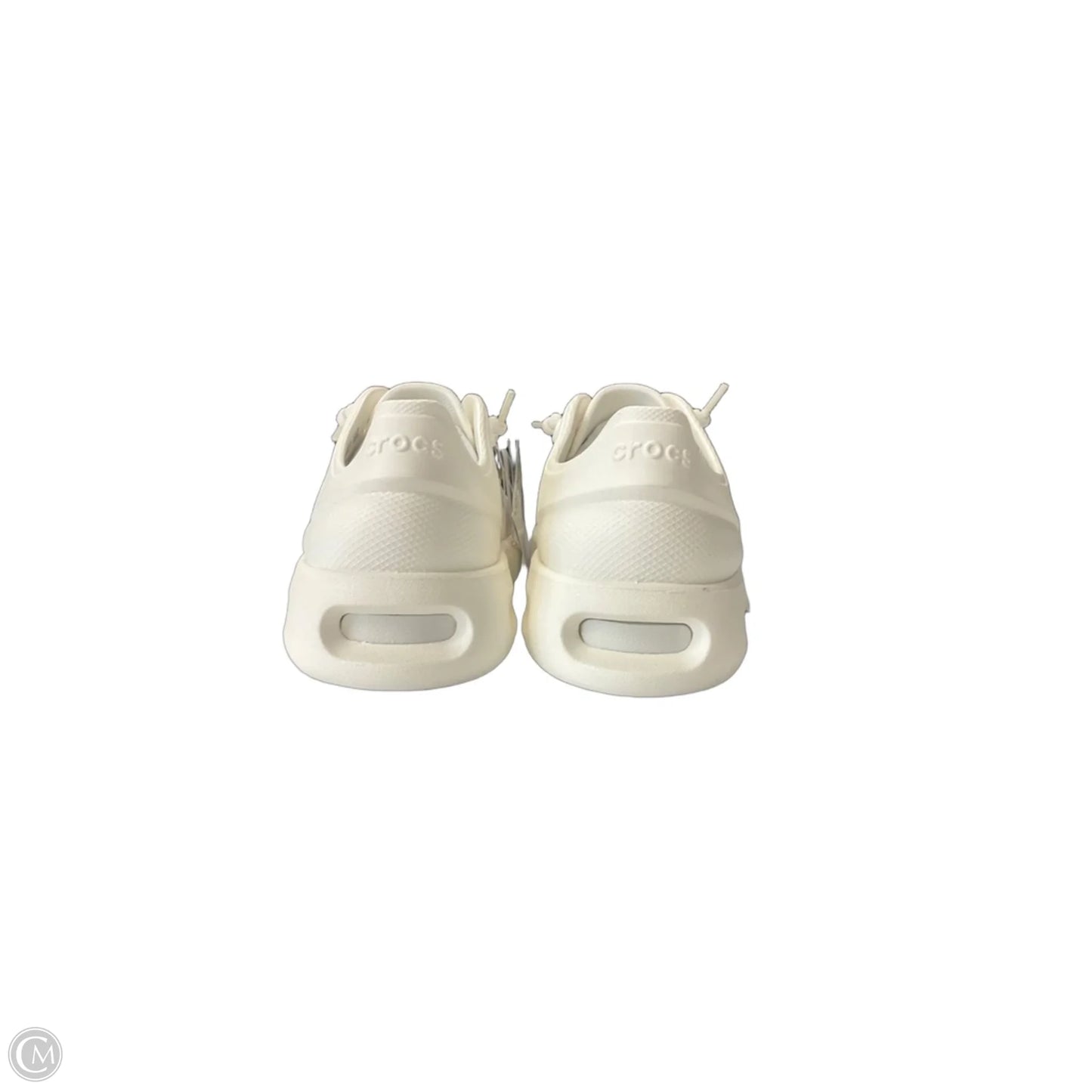 Shoes Flats By Crocs In White, Size: 8