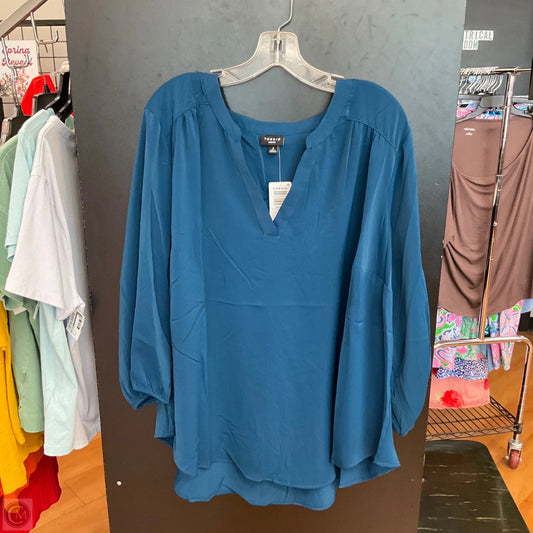 Top Long Sleeve By Torrid In Teal, Size: 3x
