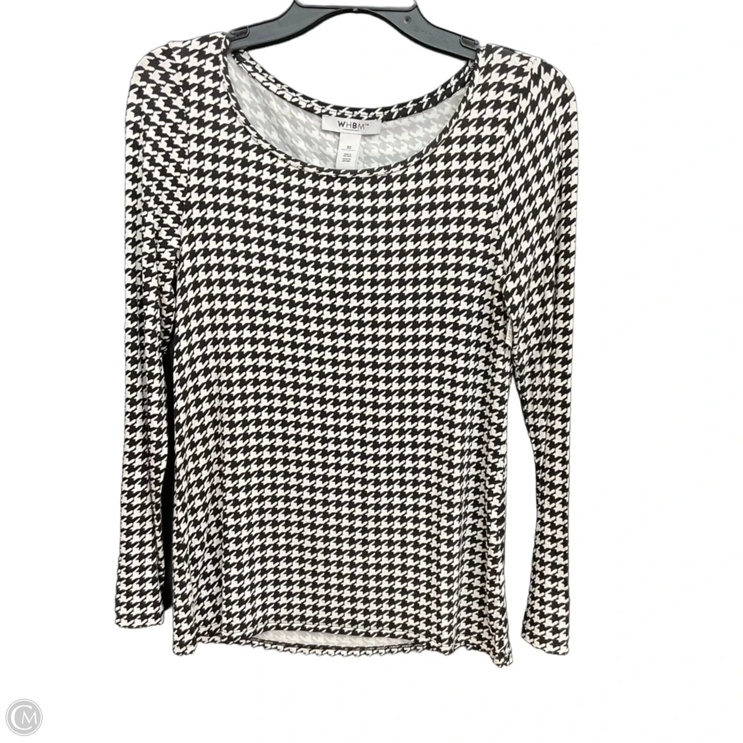 Top Short Sleeve By White House Black Market In Black & White, Size: Xs