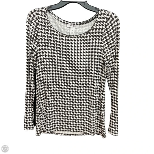 Top Short Sleeve By White House Black Market In Black & White, Size: Xs