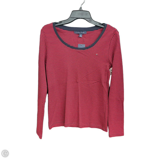 Top Long Sleeve By Tommy Hilfiger In Blue & Red, Size: M