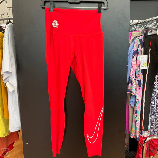 Athletic Leggings By Nike In Red, Size: S