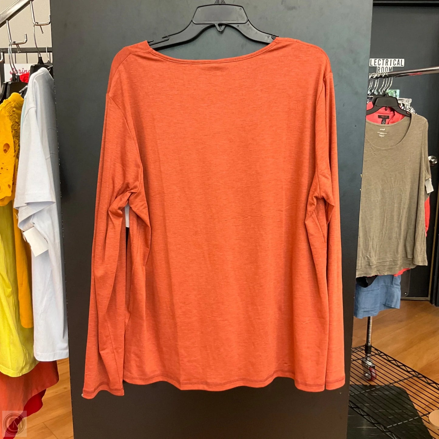 Top Long Sleeve By Automet In Orange, Size: 2x