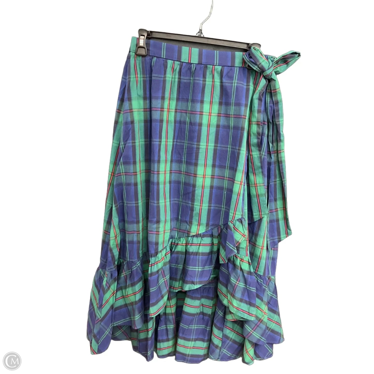 Blouse Long Sleeve By J. Crew In Blue & Green, Size: L