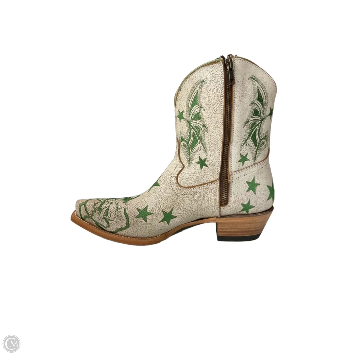 Boots Western By Cmb In Green & White, Size: 8.5