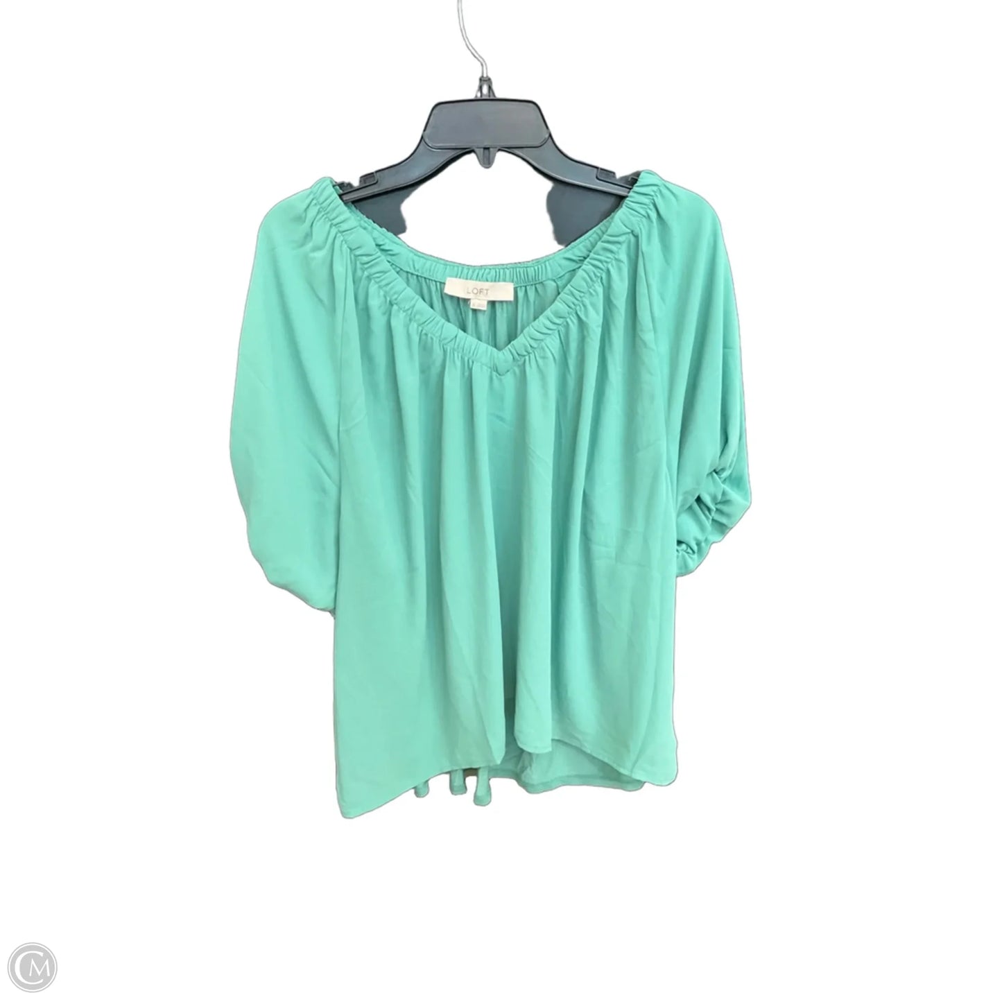Top Short Sleeve By Loft In Green, Size: Xl