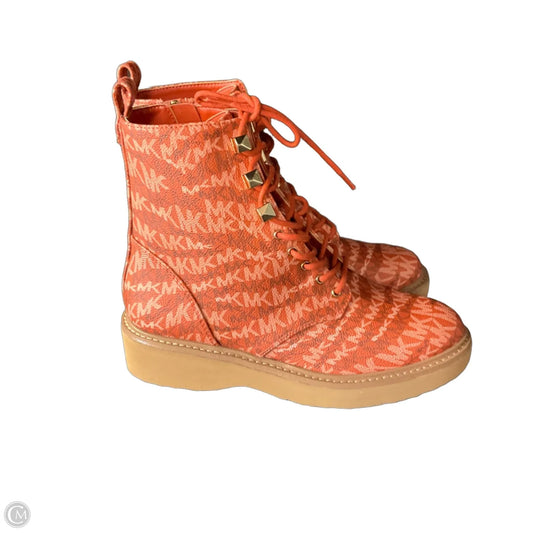 Boots Designer By Michael Kors In Orange, Size: 7