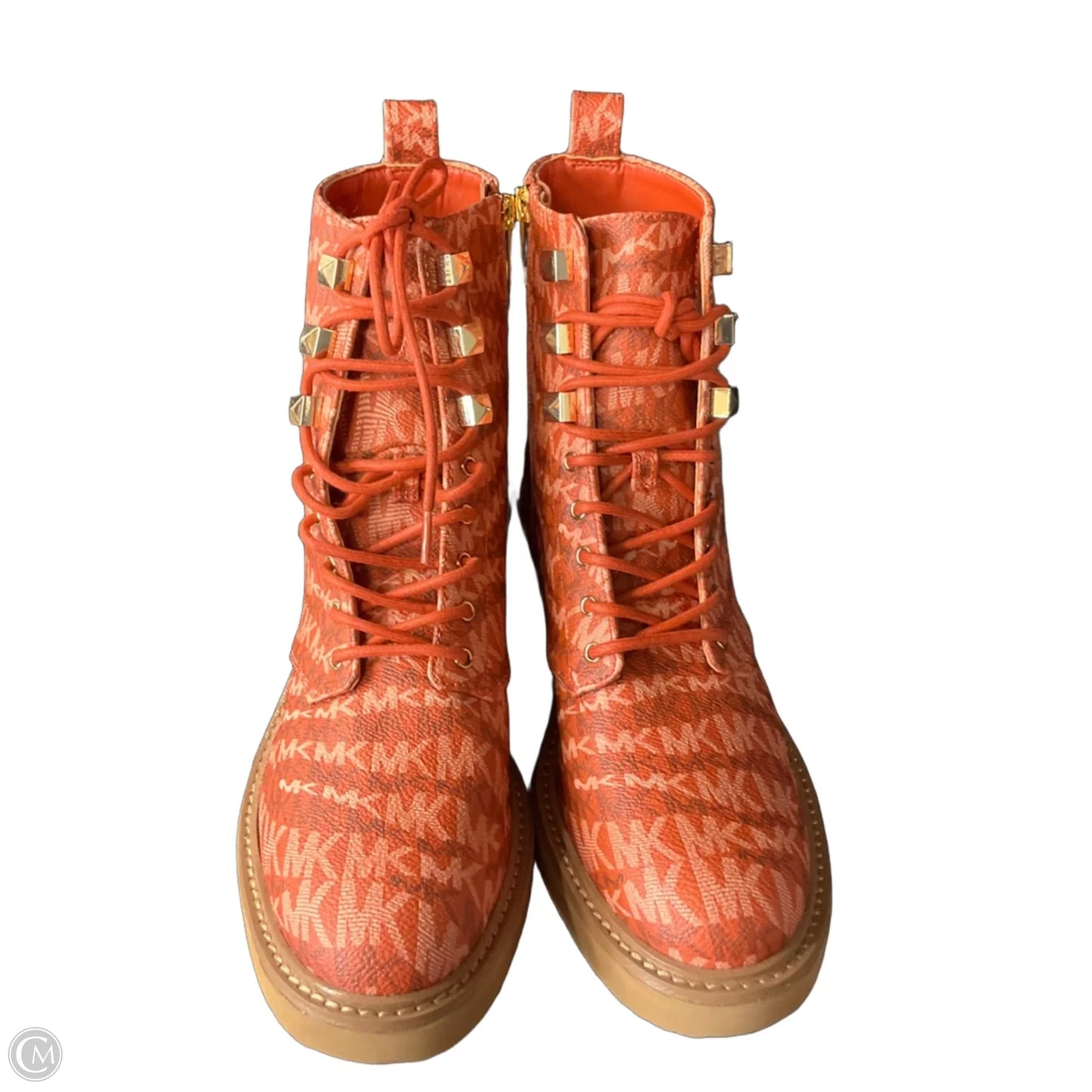 Boots Designer By Michael Kors In Orange, Size: 7