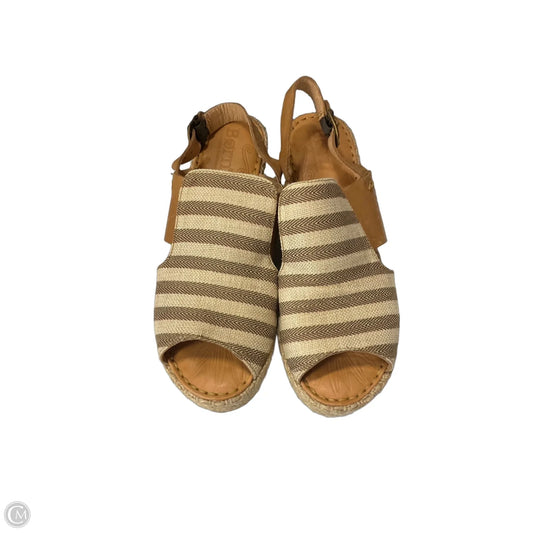 Sandals Heels Wedge By Born In Tan, Size: 8