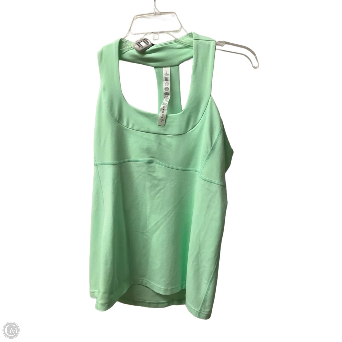 Athletic Tank Top By Lululemon In Green, Size: 12