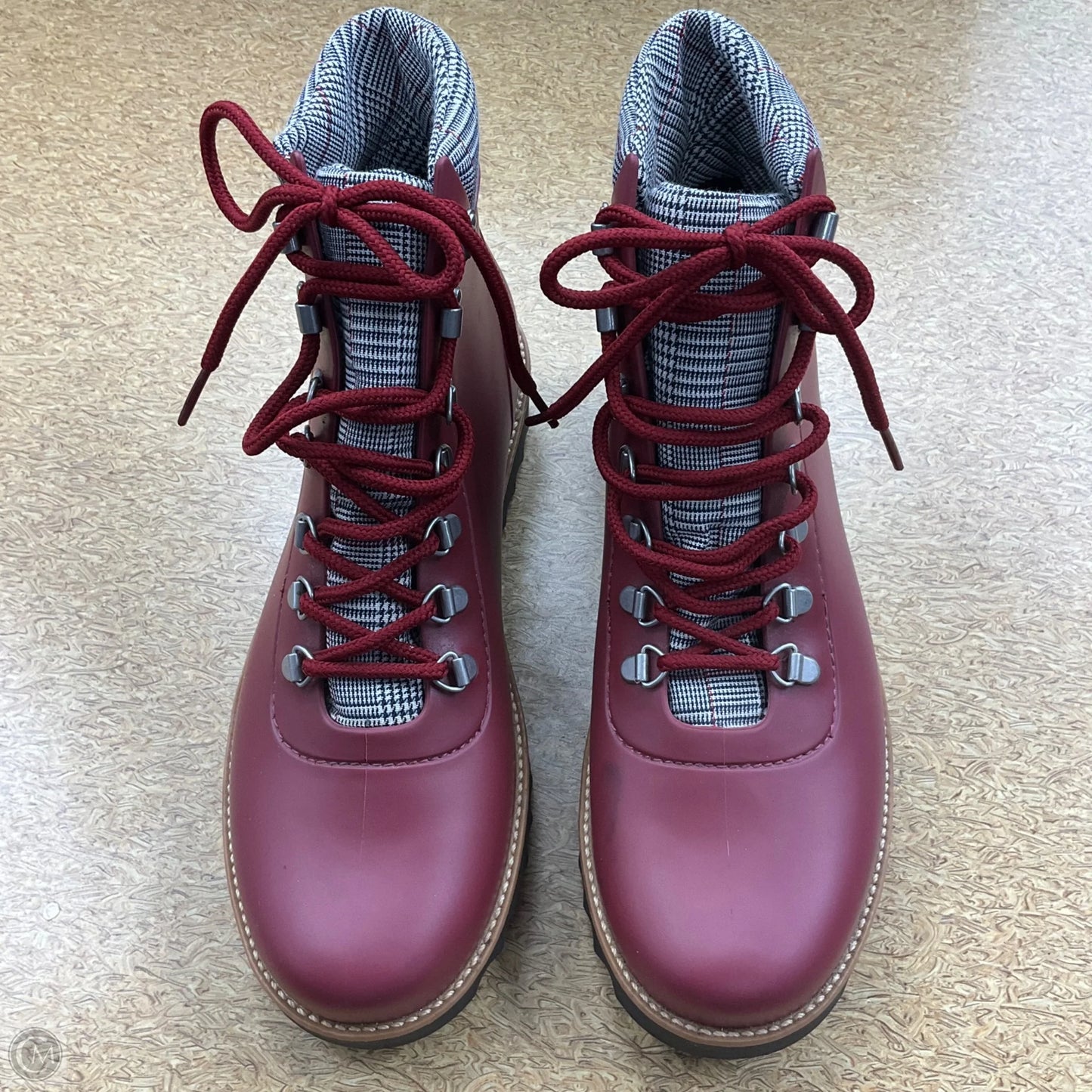 Boots Combat By Bernardo In Red, Size: 9