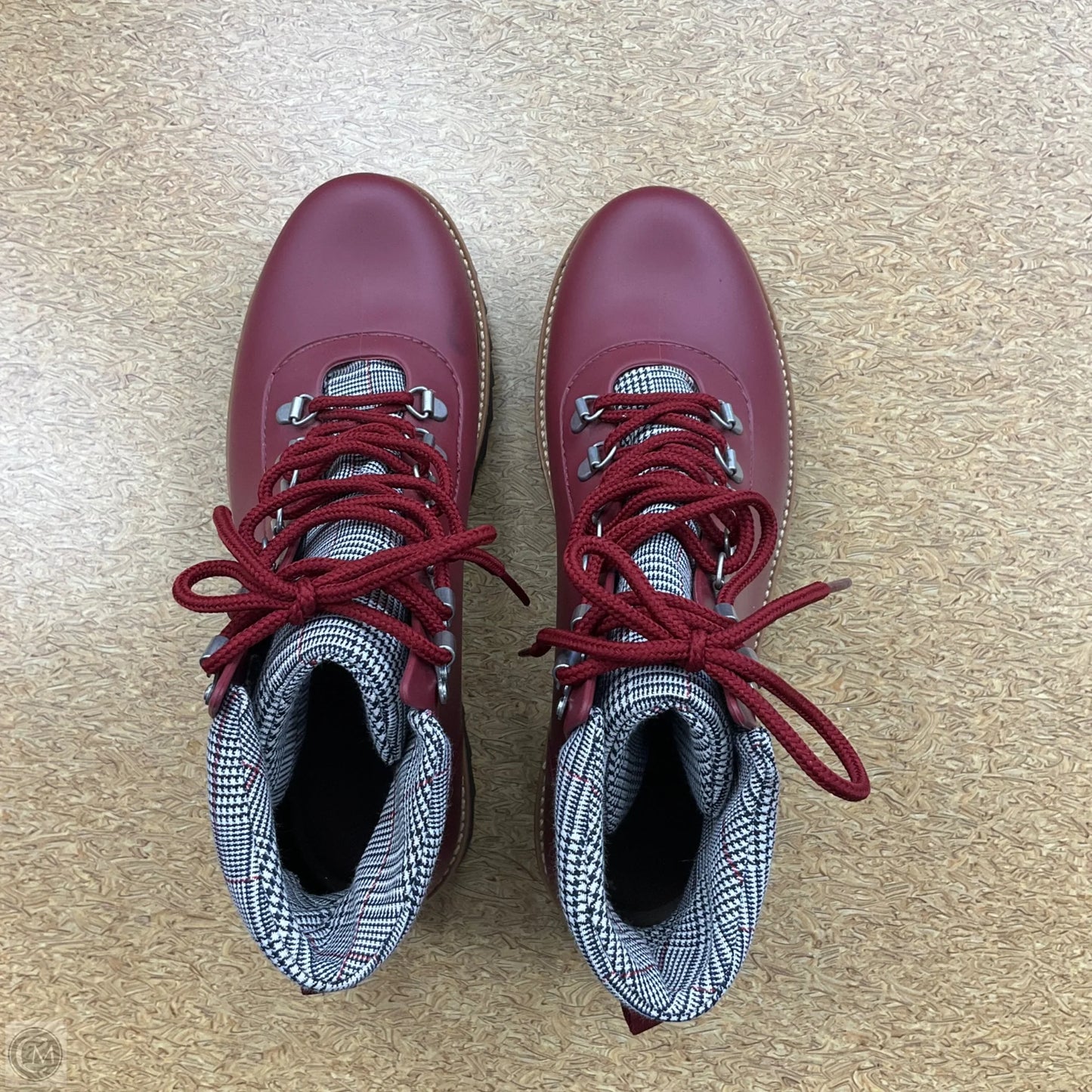 Boots Combat By Bernardo In Red, Size: 9