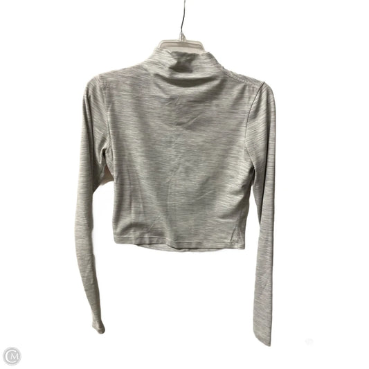 Athletic Top Long Sleeve Collar By Lululemon In Grey, Size: 6