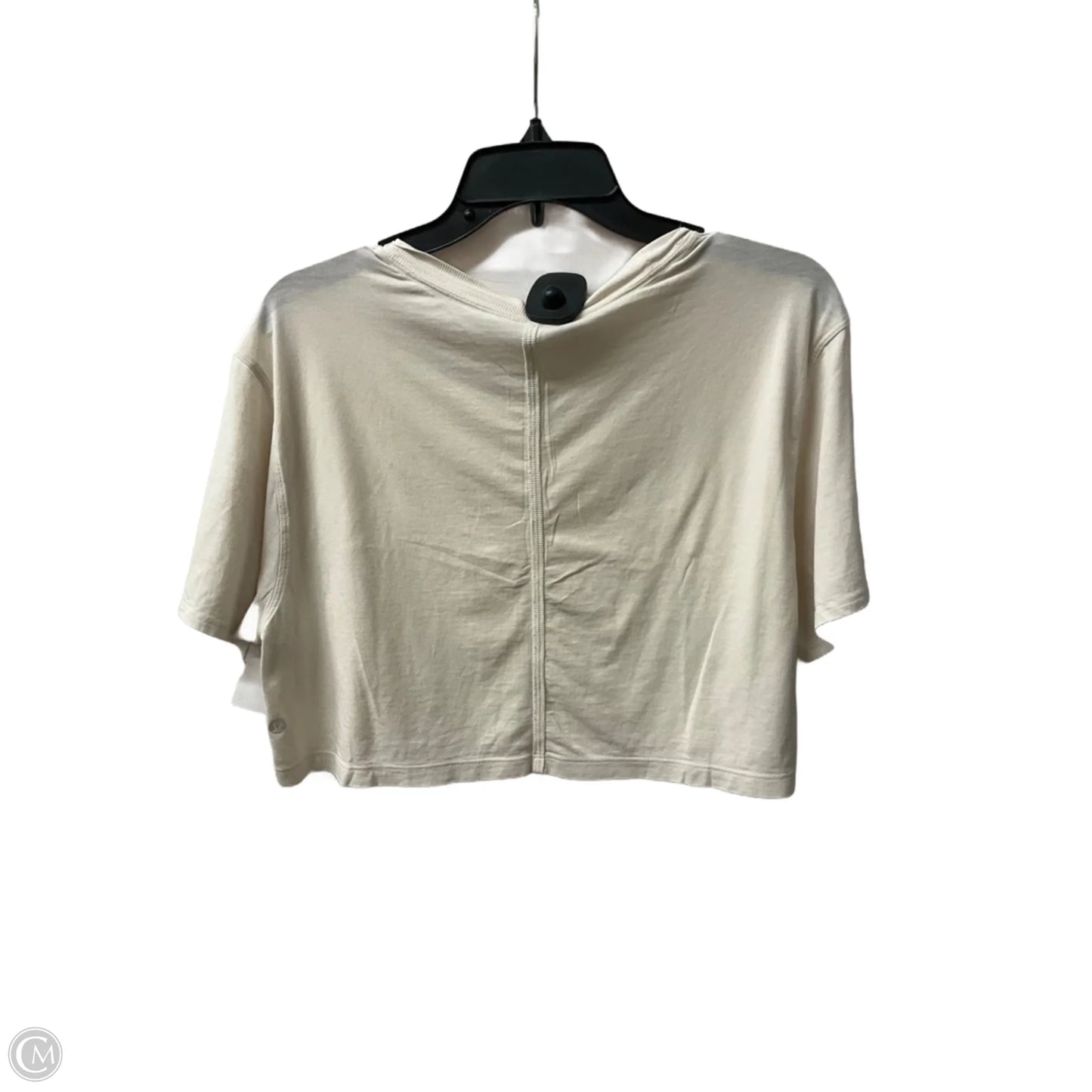 Athletic Top Short Sleeve By Lululemon In Cream, Size: 6