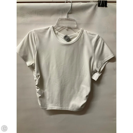 Athletic Top Short Sleeve By Lululemon In White, Size: 4