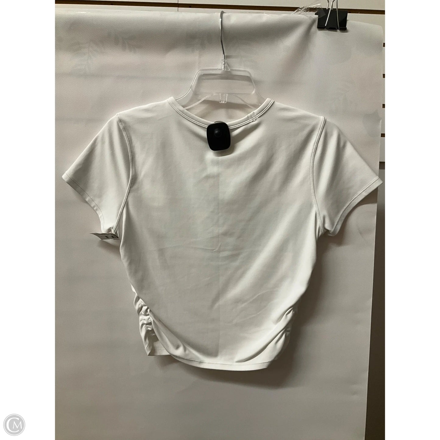 Athletic Top Short Sleeve By Lululemon In White, Size: 4