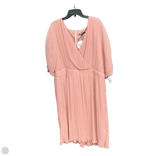 Dress Casual Midi By Boohoo Boutique In Pink, Size: 3x