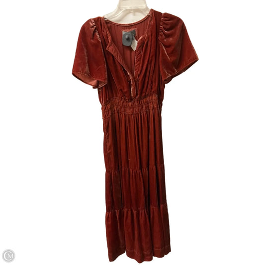 Dress Casual Maxi By Anthropologie In Orange, Size: S