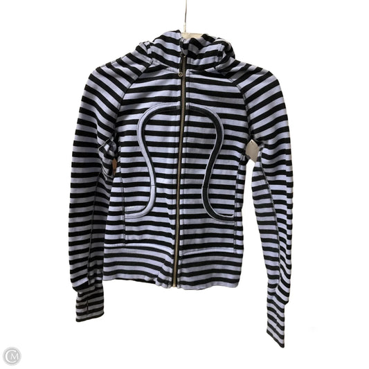 Athletic Jacket By Lululemon In Striped Pattern, Size: 4