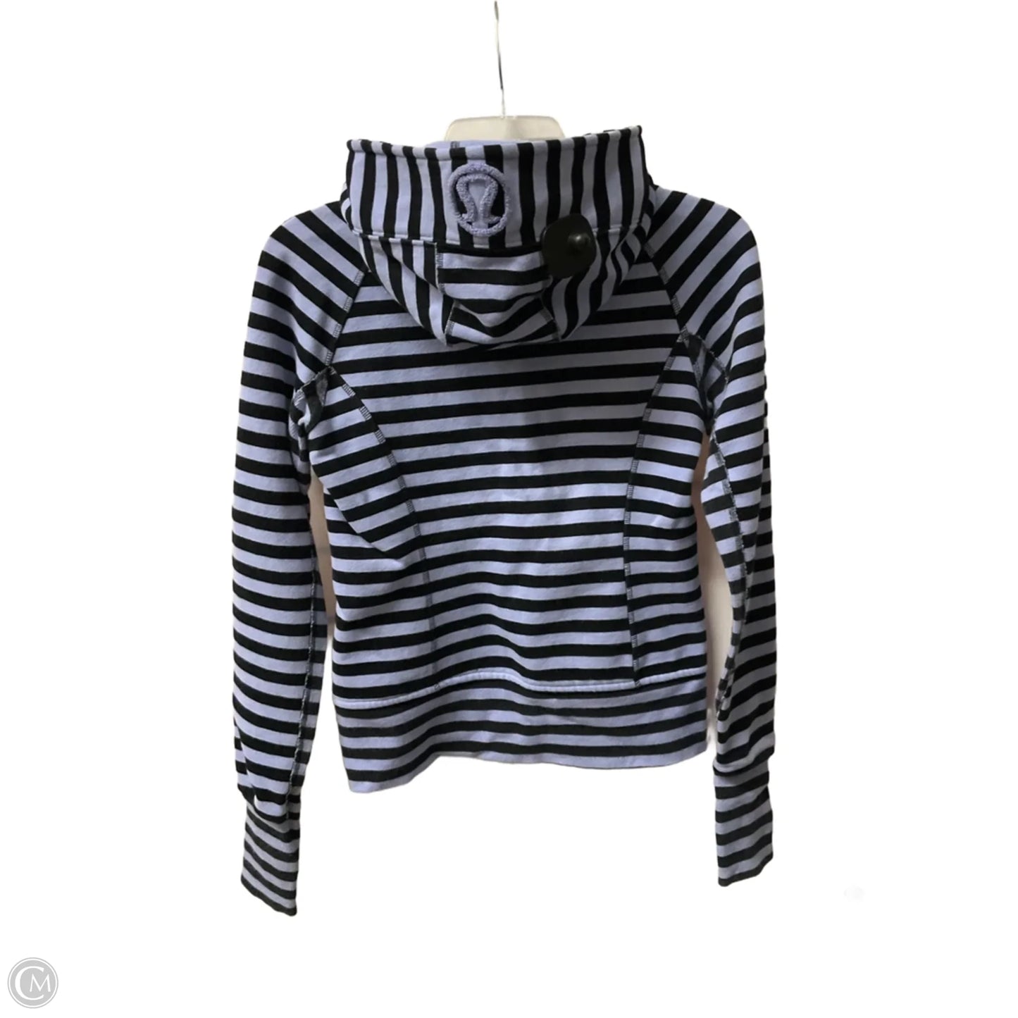 Athletic Jacket By Lululemon In Striped Pattern, Size: 4