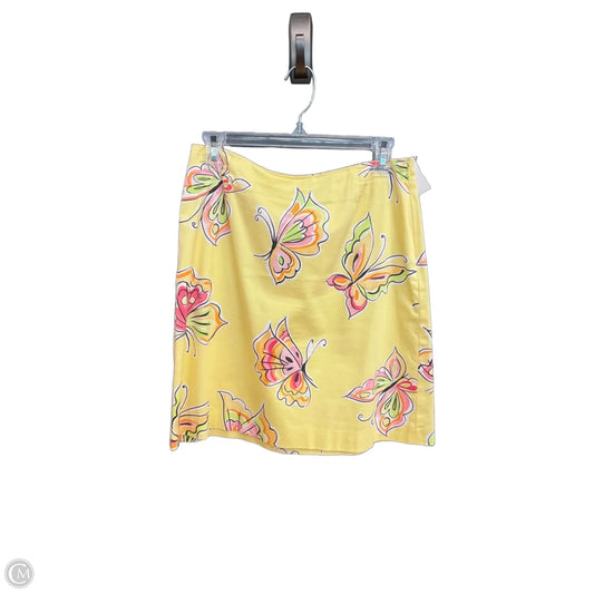 Skirt Midi By Talbots In Yellow, Size: 8