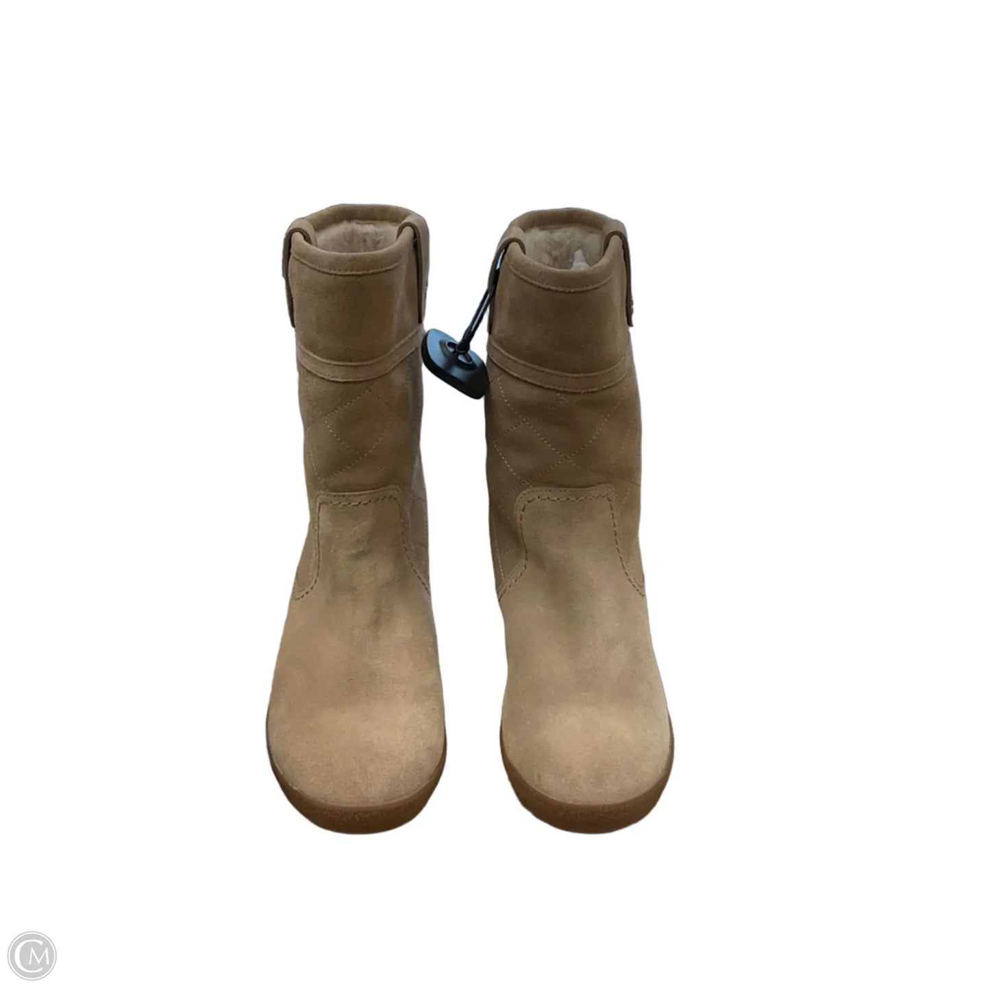 Boots Designer By Tory Burch In Beige, Size: 8