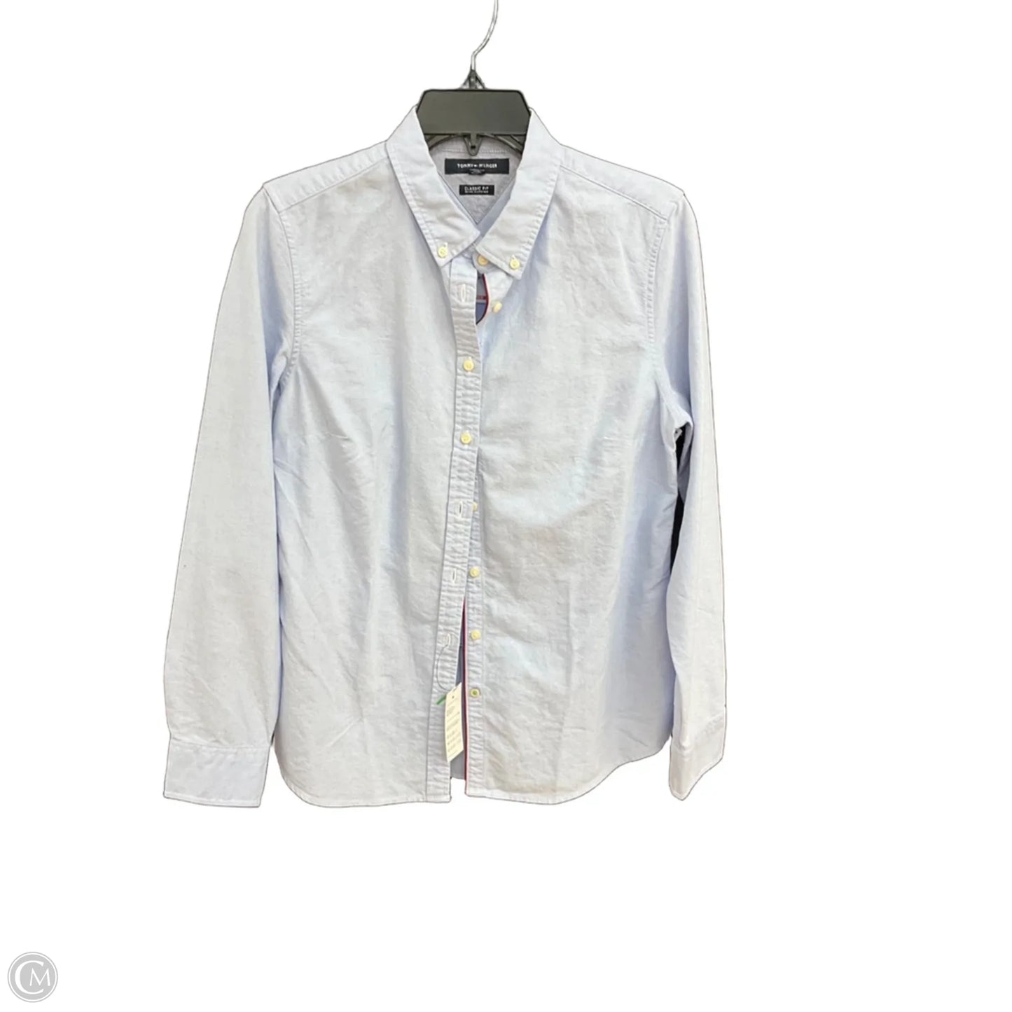 Blouse Long Sleeve By Tommy Hilfiger In Blue, Size: M