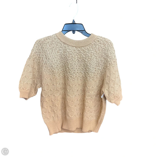 Sweater Short Sleeve By Ann Taylor In Gold, Size: M
